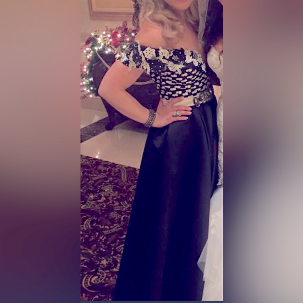 Off shoulder gown